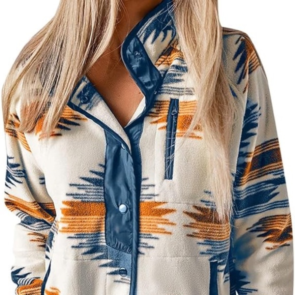 Sky and Sparrow Multicolor Fleece Jacket